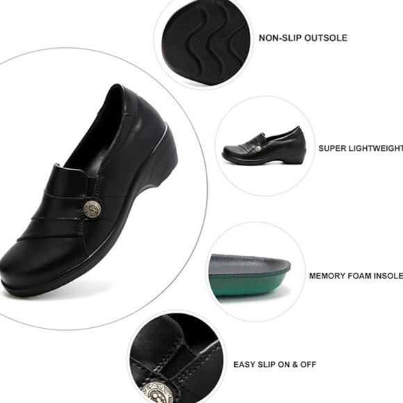 NIB (7) Women's Loafer Comfort Leather Slip On Dress Shoes - Picture 5 of 6